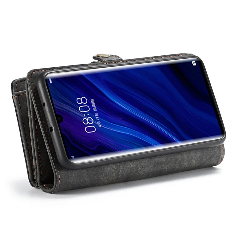 Кожаный чехол-бумажник с отделением для карт 11 для huawei P30 Pro mate 20 P20 Lite с 3 отделениями для денег, мягкий чехол-подставка из ТПУ с краями, чехол-накладка из поликарбоната