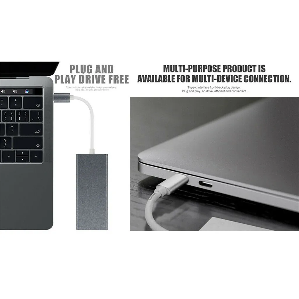 USB C type C 7в1 концентратор адаптер 3 USB 3,0 порта к HDMI выход SD TF кард-ридер концентратор Поддержка SD/D кард-ридер для USB C устройств#35