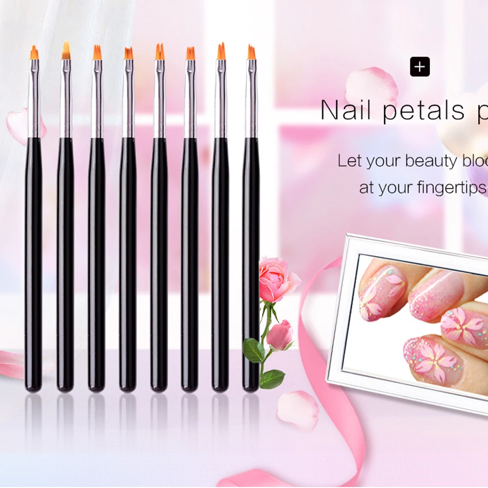 

1pc UV Gel Polish French Nail Brushes Gel Varnish Building Painting Petals Drawing Flowers Gradient Dotting Nail Art Pen Brush