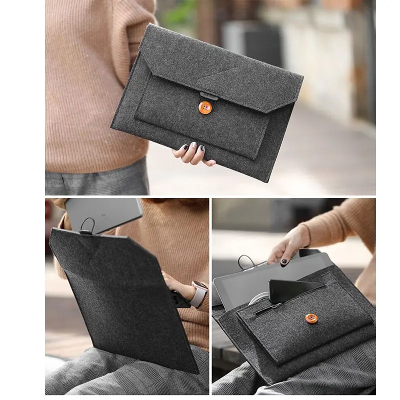 Portable Laptop Sleeve Bag For Huawei MateBook B D E X Pro 2020 MateBook 12 13 14 15 Soft Universal Bag Case (3)