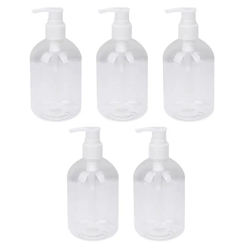 5Pcs 350ml Useful Shower Gel Bottles Containers Toiletry Bottles
