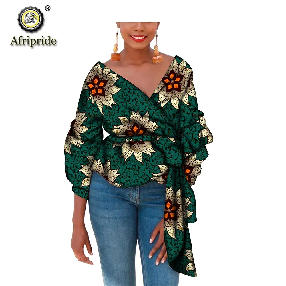lower price  2019 african coats AFRIPRIDE dashiki bazin riche ankara print coat private custom pure cotton v-nec