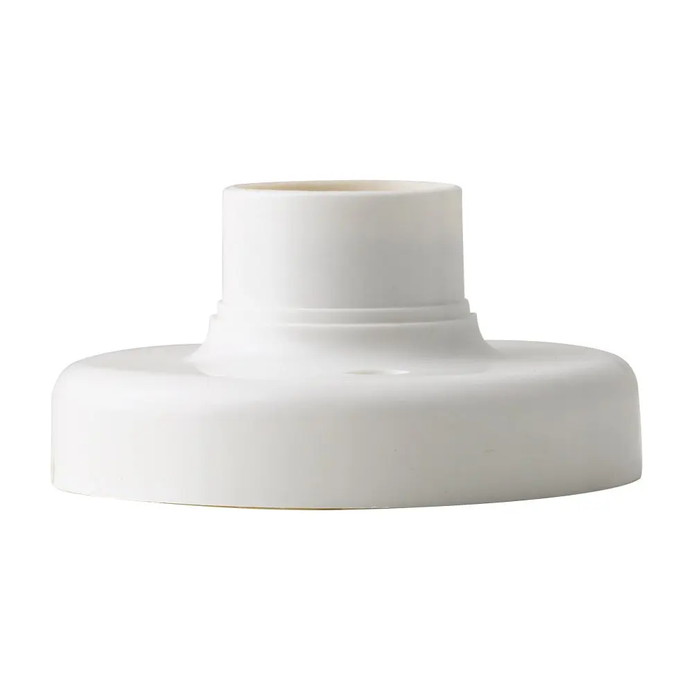 

1Pc 2017 New E27 Round Plastic Base Screw Light Bulb Lamp Socket Holder White