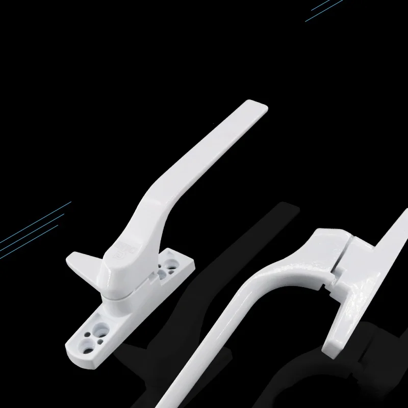 Thickened plastic steel door and window handle glass window handle flat 7 style lock toilet