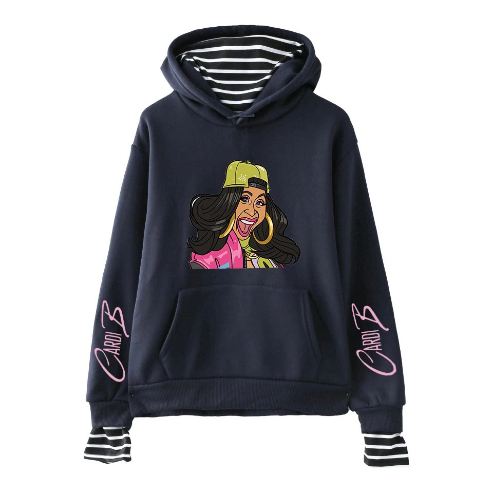 Harajuku Толстовка Cardi B розовые женские толстовки с капюшоном; сезон осень теплый пуловер Толстовка для девочек-подростков женская уличная одежда в стиле хип-хоп