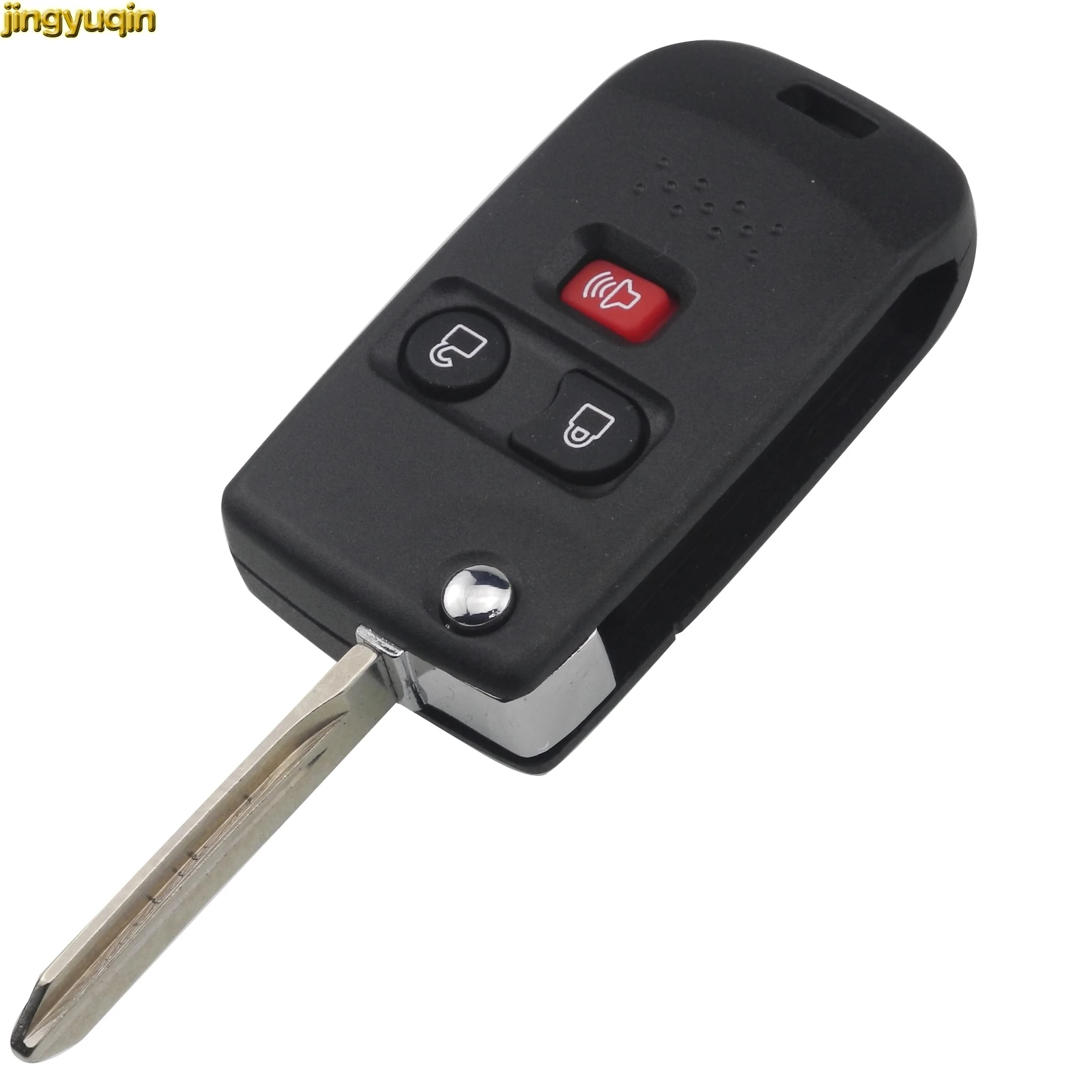 

Jingyuqin 3 Buttons Remote Floding Flip Car Key Shell FOB For 2001-2011 Ford Mercury for Mazda Switchblade Modify Styling