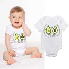 Милая одежда для ползания в европейском и американском стиле с принтом авокадо; коллекция года; летний детский комбинезон с короткими рукавами; Модный комбинезон с треугольниками