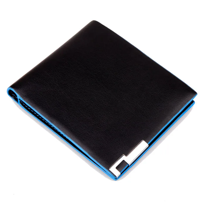 

2019 New Men'S Short Wallet Classic Solid Color Leather Waterproof Clutch Bag Double Fold Flip Multi-Function Card Package
