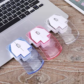 

Ultra-thin 2.4G wireless launch mouse for computer laptops Transparent 7-color wireless mouse LED wireless mouse