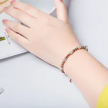 Корейские модные браслеты со стразами женские аксессуары шар из нержавеющей стали серебряный красивый индивидуальный Регулируемый женский браслет