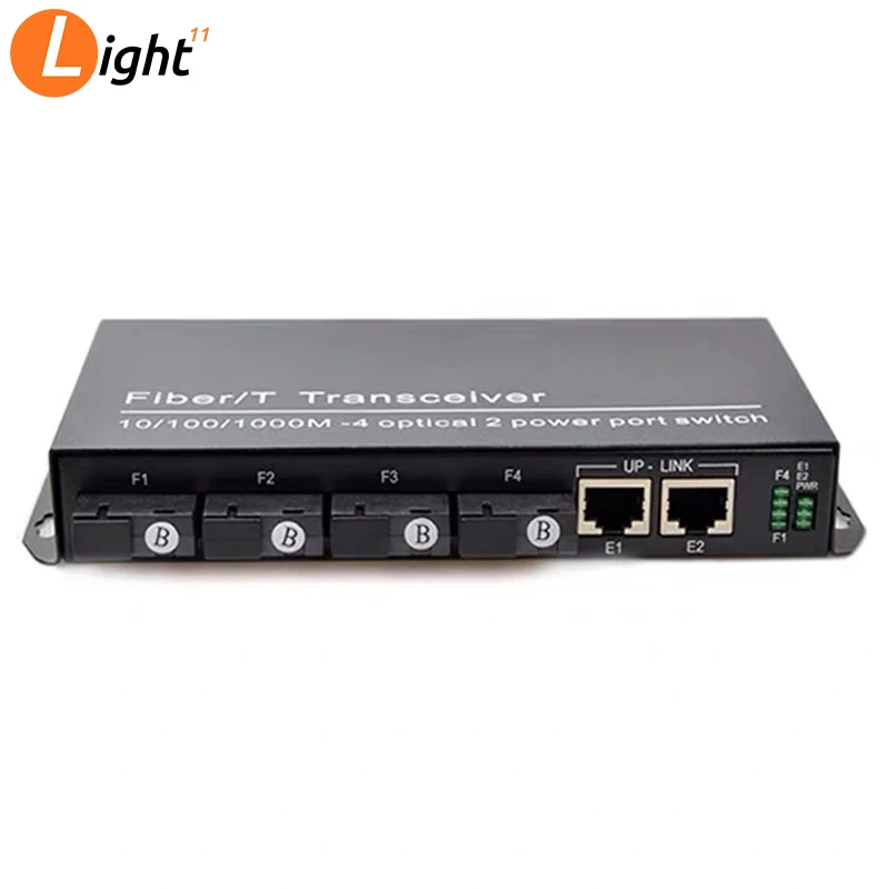 10/100 м Быстрый Ethernet-коммутатор конвертер gigabit Ethernet волоконно-оптический медиа конвертер одиночный режим 2* RJ45& 4* Быстрый оптоволоконный коммутатор