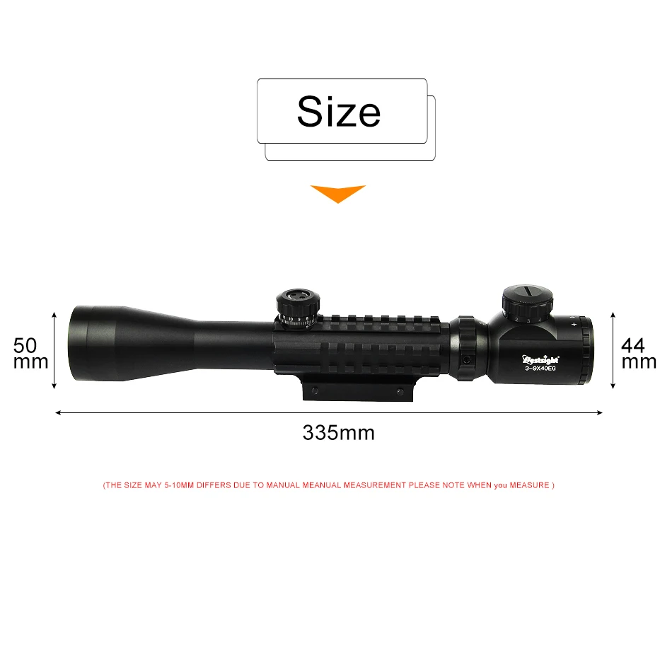 3-9x40EG оптический охотничий прицел с красной/зеленой подсветкой для воздушной винтовки оптика охотничья снайперская область прицел для охоты