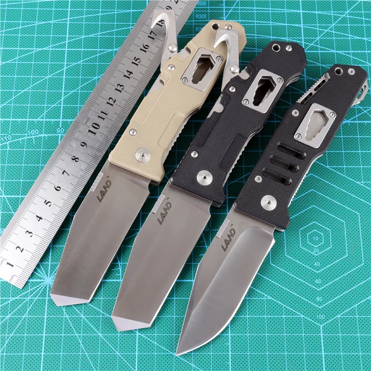 Land 9046 Pocket Folding Knife Outdoor Multi Functional Tools with Glass Breaker Wrench Belt Cutter for Travel Camping Hiking |