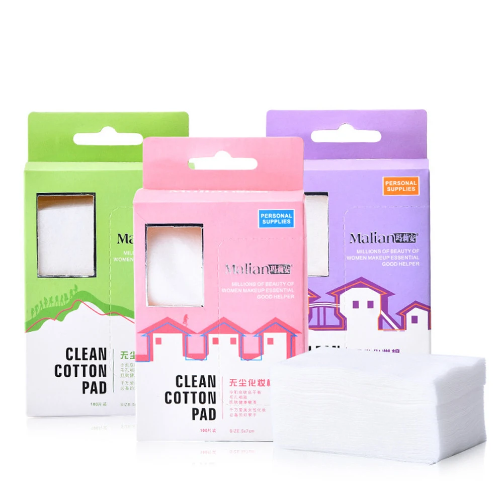 100500PCS Korean Facial Organic Cotton Pads Facial Cleaning Nail Polish Remover Cosmetic Tissue Makeup Cotton Skin Care Tools (1)