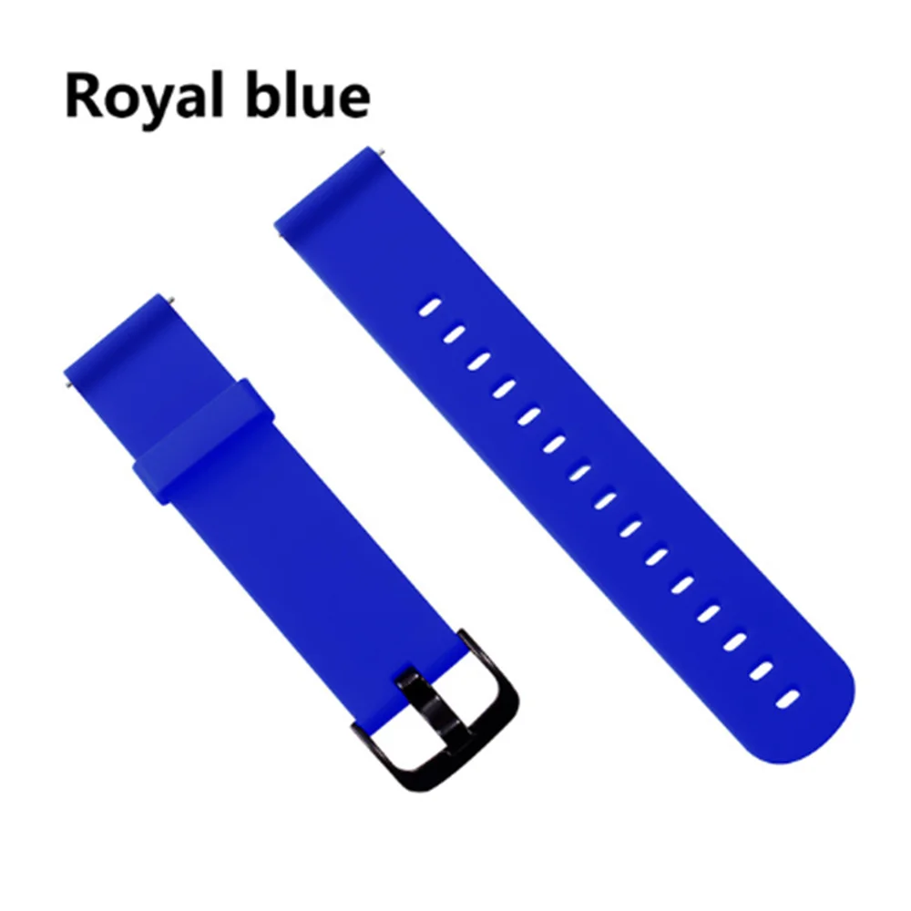Силиконовый ремешок для часов Xiaomi Huami Amazfit Bip Little Band 20 мм ремешок для Amazfit Beep браслет на запястье samsung gear S2 S4 - Цвет: sapphire