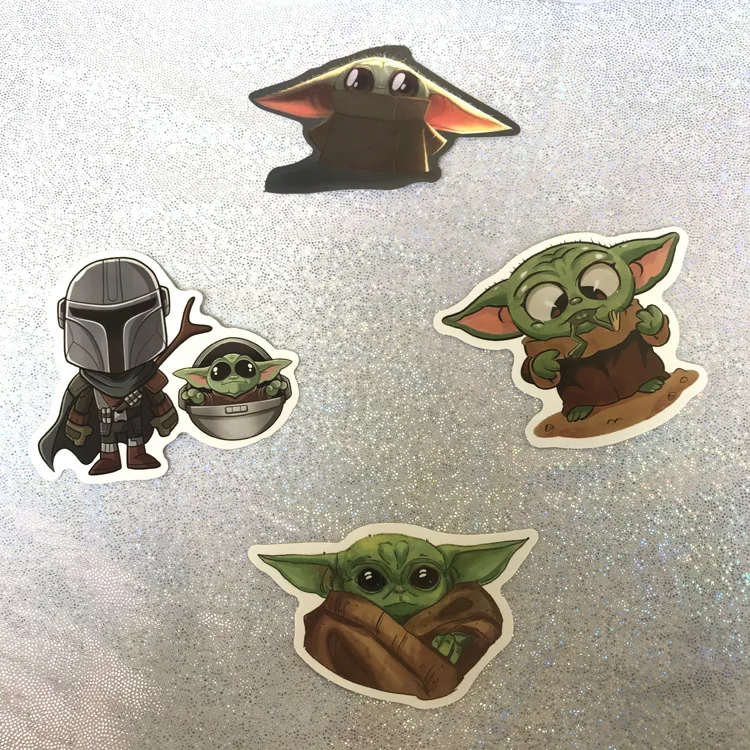 50 шт./компл. Детские йода Satr Wars наклейки для детских игрушек, Чемодан двигатель автомобиля чемодан ноутбука скейтборд стены классные тапочки в виде персонажа аниме