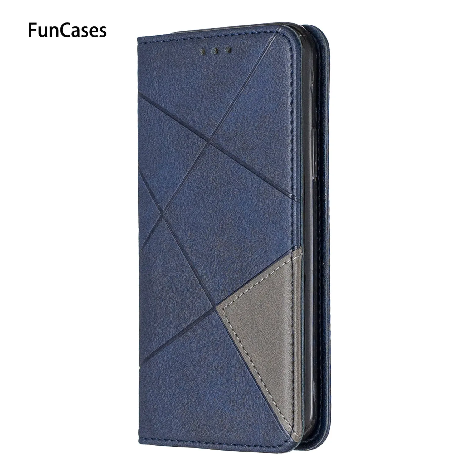 Navy capa Одноцветная сумка для телефона из искусственной кожи для estojo huawei Y6 Coques книги для huawei estuche Honor 8A Play Y6 fundas - Цвет: Navy capa
