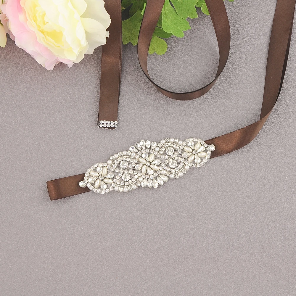 brown S76 свадебные пояса - Цвет: brown