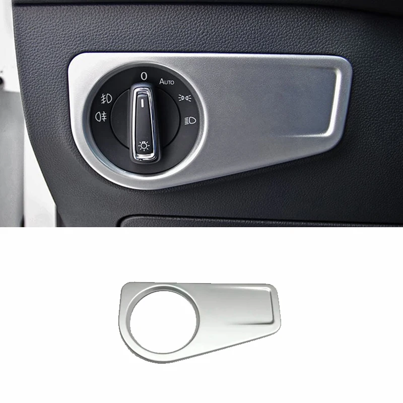 

For Seat Tarraco 2018 2019 2020 ABS Chrome Car Headlamps Adjustment Switch Cover Trim Sticker Styling Decoration Accessories