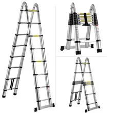 Échelle pliante de 5M, transformateur, flèche, escaliers en Aluminium, échelle télescopique multifonction, échafaudeuse pour maison