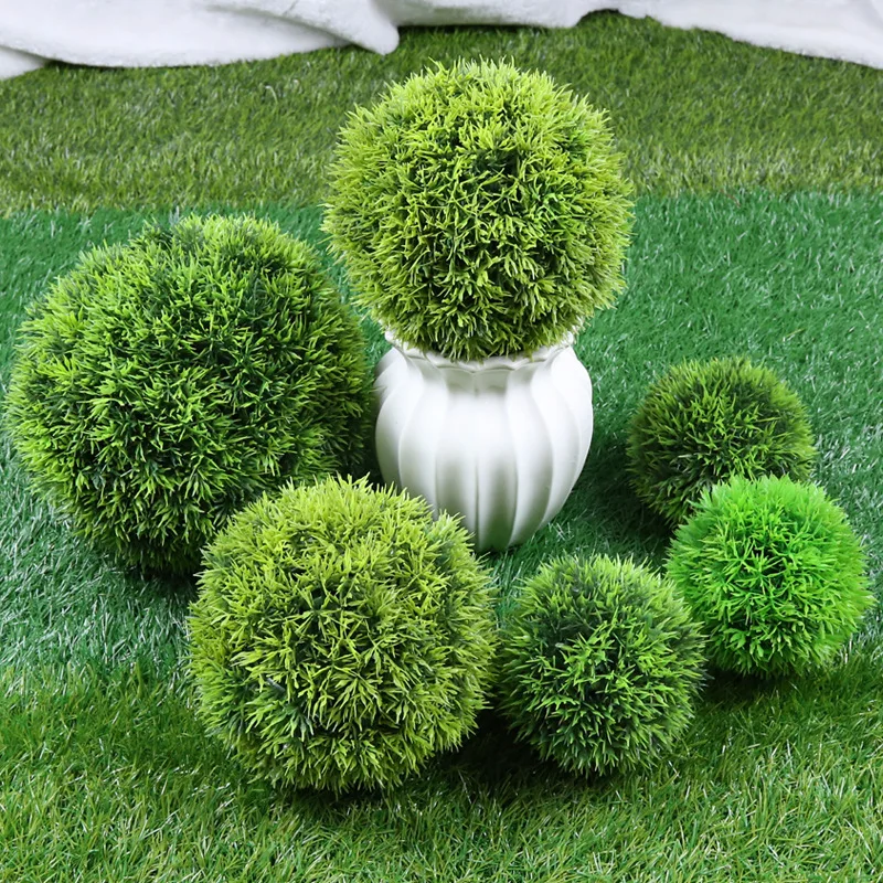 Grass ball garden decoration artificial shrub  Plastic  artificial plants  greenery living room decoration  hanging plant
