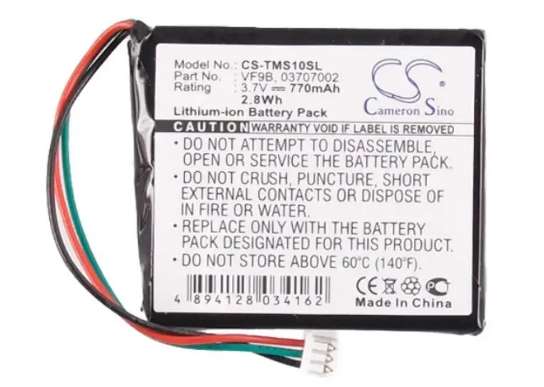 Cameron sino 770 мА/ч, батарея для навигатора TOMTOM 1EX00 4EX0. 001,11 легкого старта Start2 AHL03706001 AHL03707002 VF9 VF9B