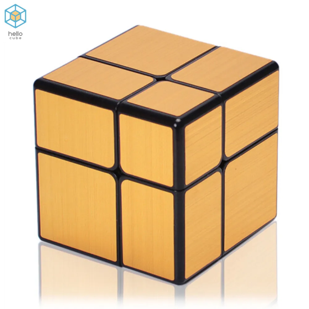 QiYi цветное mirror cube 2x2x2 кубик рубика 2x2 зеркальный скоростная головоломка игры