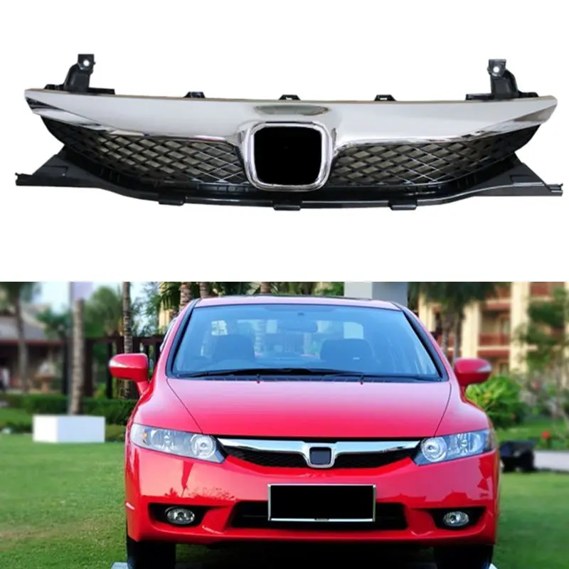 Для Honda Civic FA1 2009 2010 2011 передняя крышка решетки сетчатый гриль вставки черная