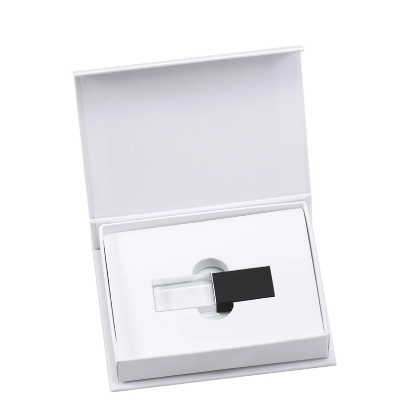 Розовый золотой кристалл золотой USB флэш-накопитель 2,0 с коробкой usb memory stick pen drive Пользовательский логотип(более 10 штук бесплатный логотип) U диск - Цвет: Black with box