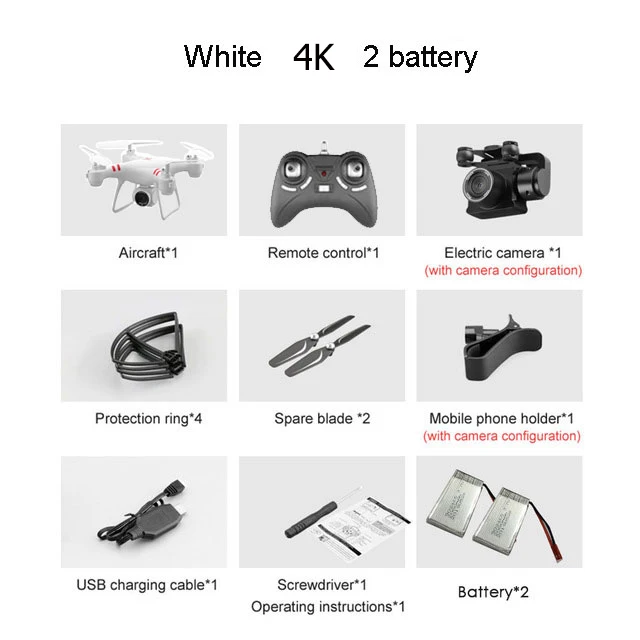 White 4K 2B Квадрокоптер с дистанционным управлением с 6 Каналы HD Камера р/у вертолет со стальным корпусом и Wi-Fi в режиме реального передачи Headlss режим высокий режимом без головки и возвратом по нажатию одной кнопки игрушка - Цвет: White 4K 2B