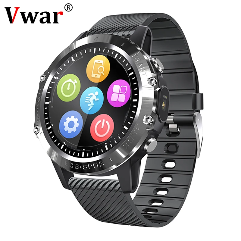 Vwar VP8 ЭКГ+ PPG Смарт-часы Full Touch IP68 Водонепроницаемые мужские Смарт-часы монитор сердечного ритма фитнес-трекер умные часы PK N58 MX9
