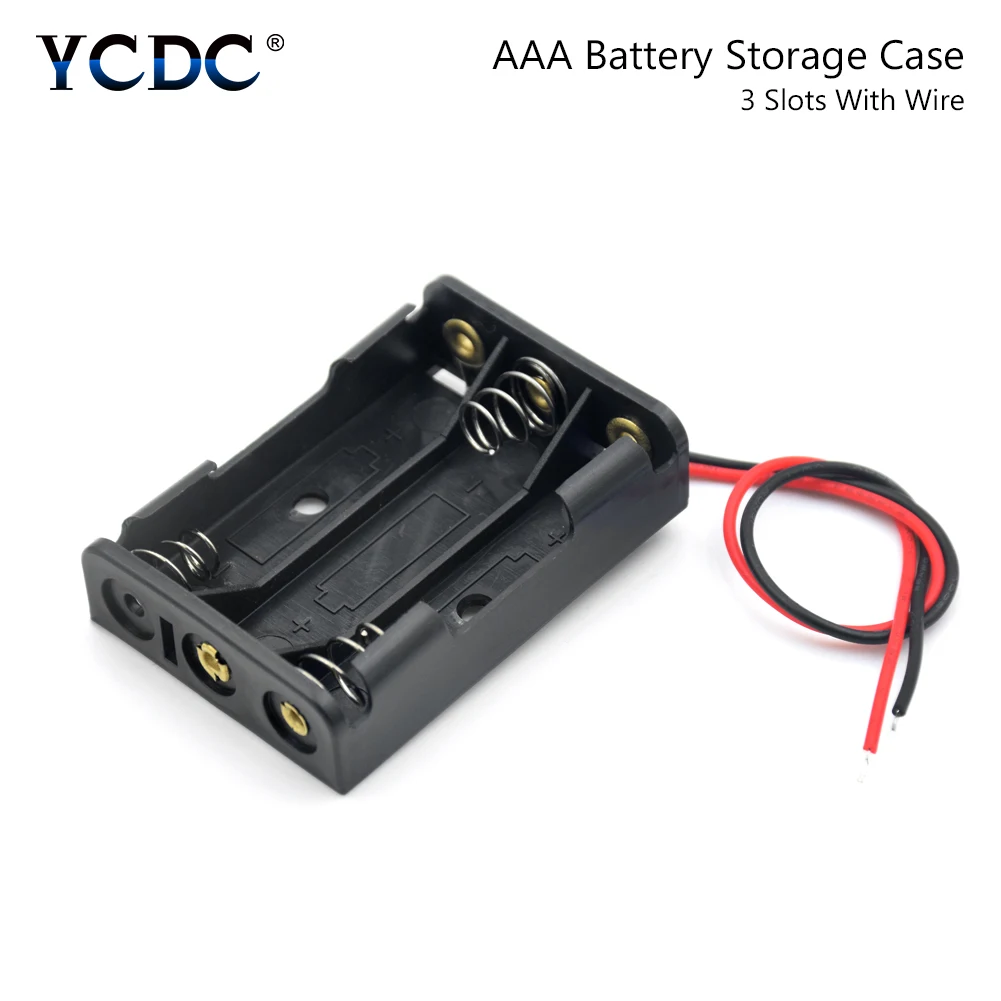 battery power pack 1pcs 1x 2x 3x 4x AAA Battery Box Case Holder With Wire Leads ABS Plastic Battery Box Connecting Solder For 1-4pcs AAA Batteries batteries for blink camera Batteries