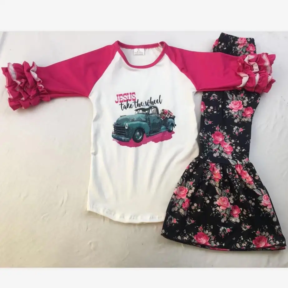 

Boutique children's clothing summer girls set lovely kids casual clothes top quality