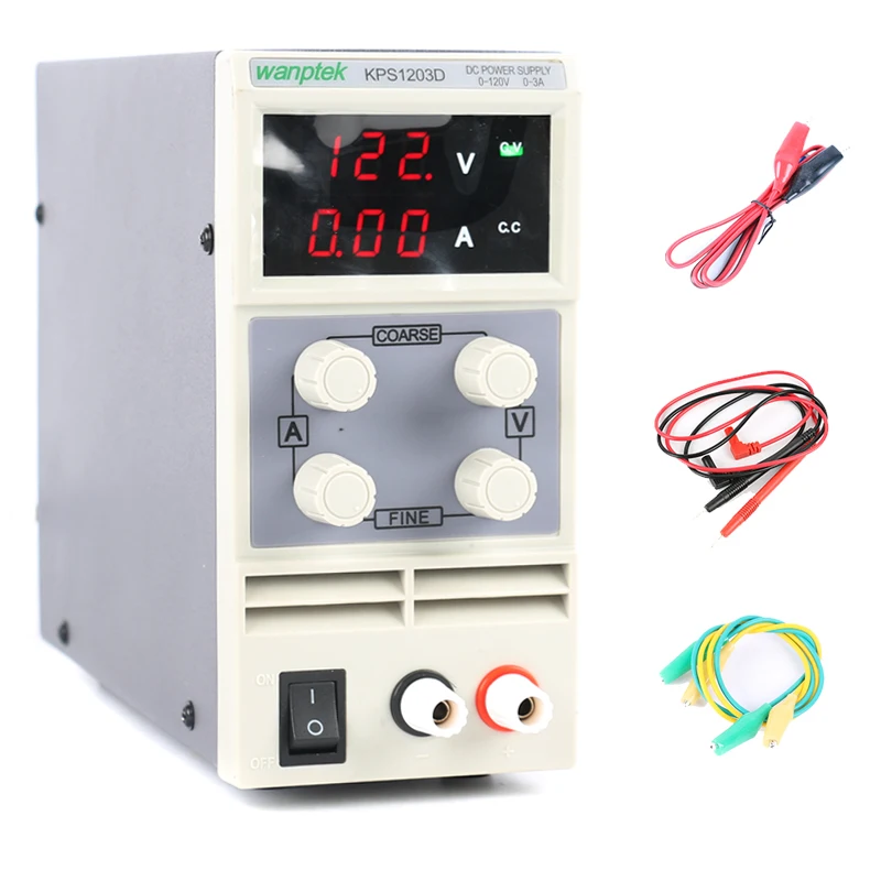 1PCS Adjustable Switch DC Power Supply KPS1203D Output 0-120V 0-3A AC110/220V 