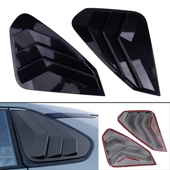 

2pcs ABS Carbon Fiber Look Side Vent Window Triangle Scoop Louver Frame Cover Trim Styling Fit for Toyota RAV4 2019 2020
