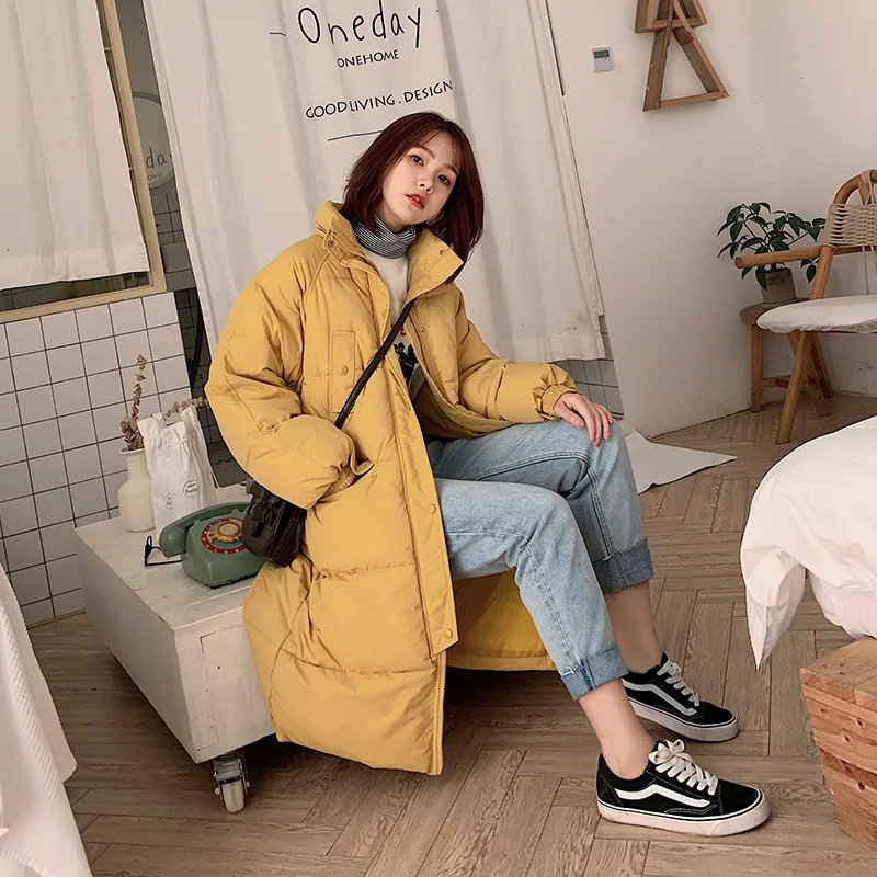 

Photo Shoot Cotton Coat Women's 2019 New Style Mid-length Cotton-padded Clothes Korean-style Large Size Thick Students Winter do