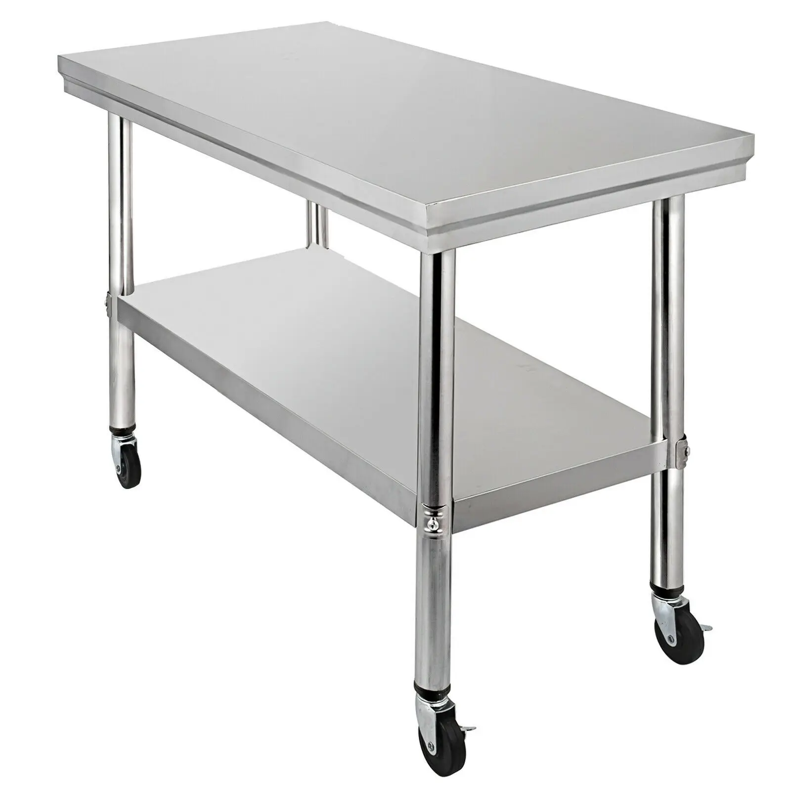  Stainless Steel Commercial Kitchen Work Table 36x24 Inch With 4 Casters For kitchen restaurant and  - 4000203142996