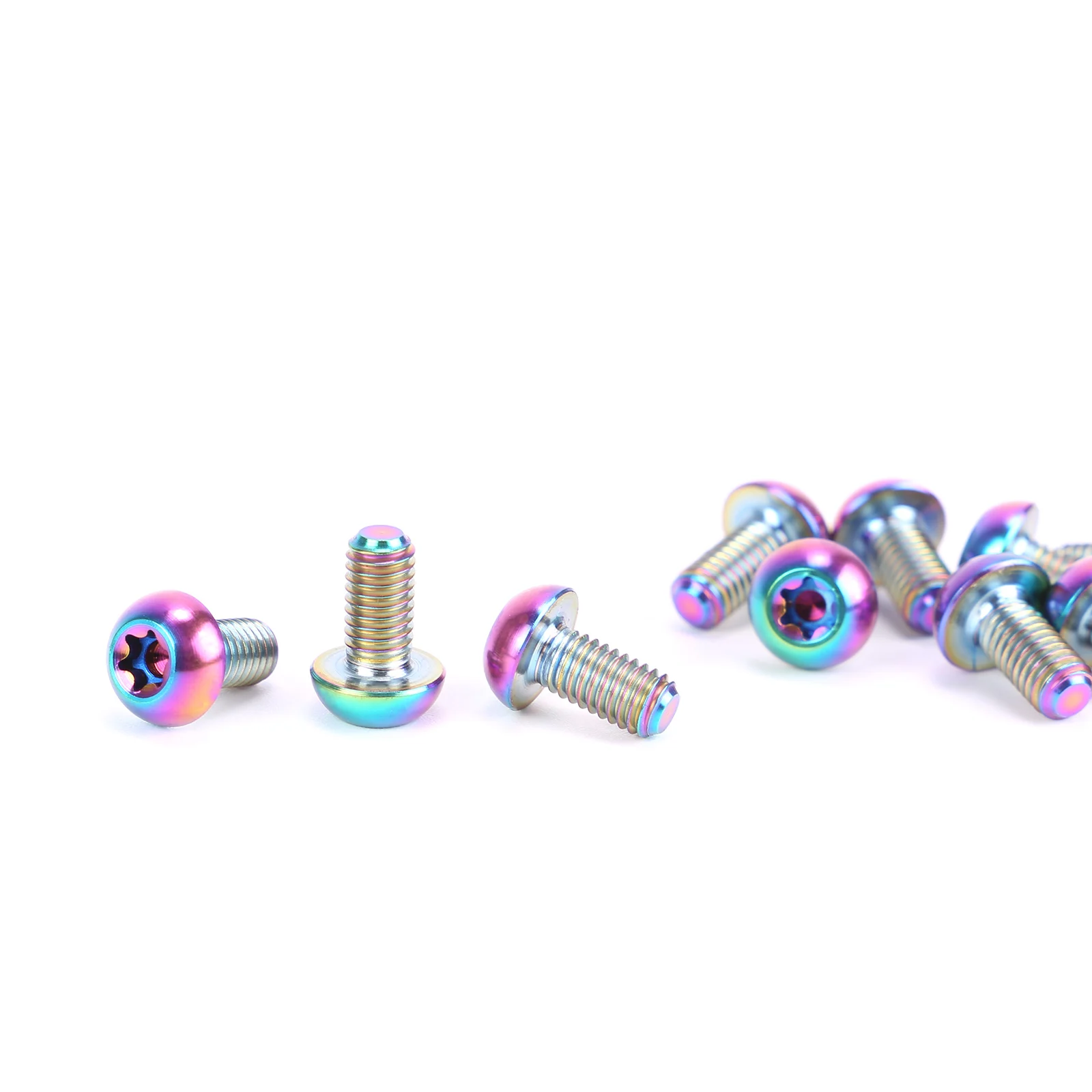 12 шт. M5x10mm T25 Велосипедный тормозной диск ротор болты сверхлегкие Запчасти для велосипеда велосипедные винты дорожный велосипед Горный Torx титановый ротор