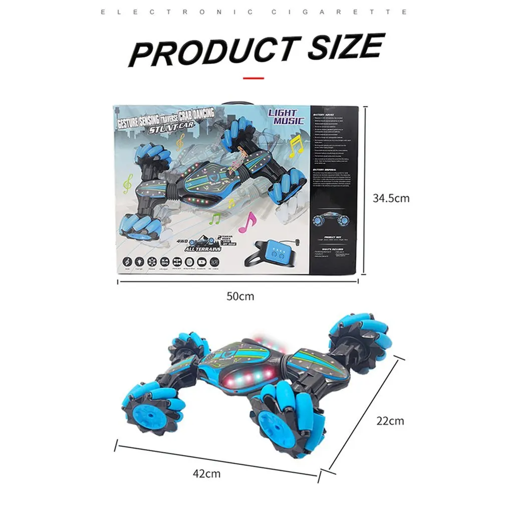 2.4Ghz RC Off-road Stunt Car Amphibious Vehicle With Watch Remote Control Induction for Childrens Toys Gifts