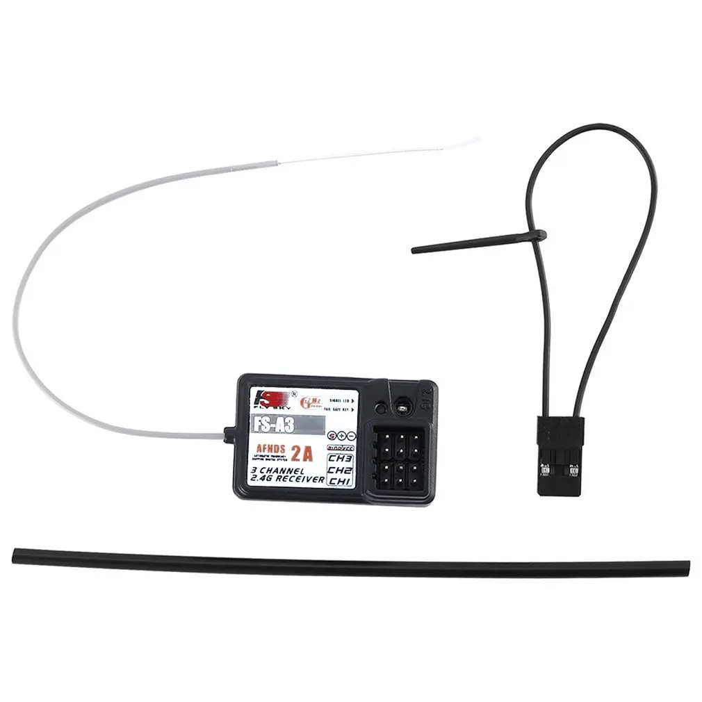 FlySky FS-A3 AFHDS2A 2.4G 3CH Receiver for GT2E GT2G Transmitter AFHDS 2A Wireless Protocol 3 PWM Channels