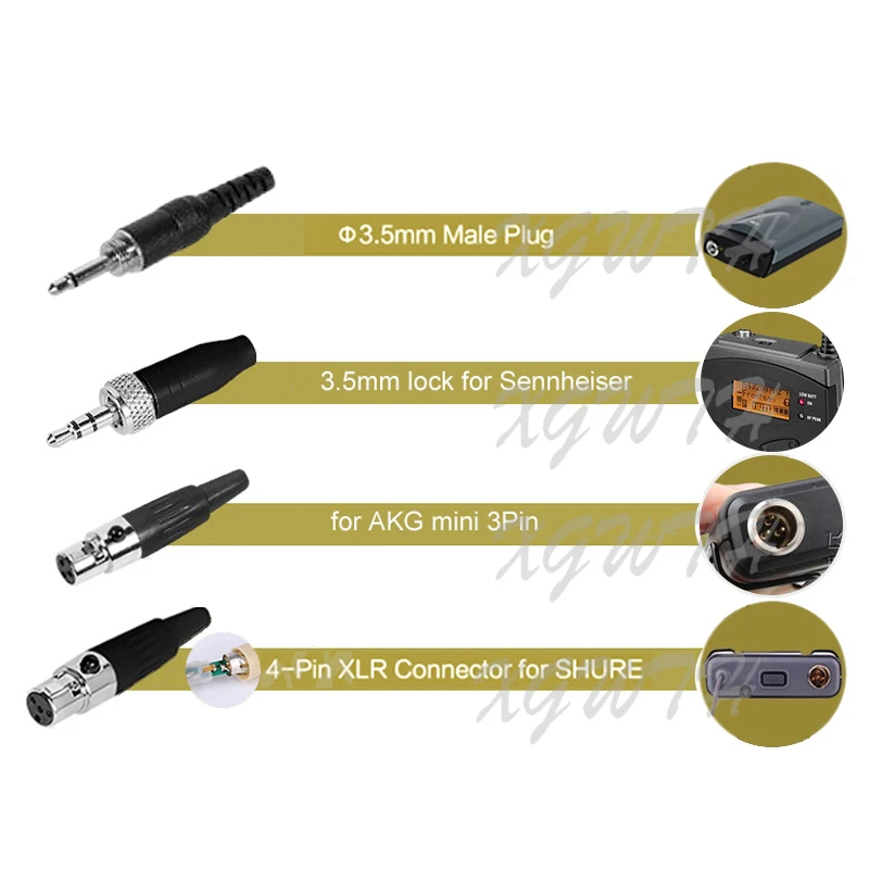 ME3 헤드셋 마이크 AKG Shure Senheiser 무선 바디팩 송신기 시스템용 헤드워너 하이퍼카디오이드 콘덴서 마이크