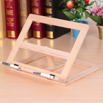 

Wooden Frame Reading Book Shelf Bracket Portable Book Reading Holder Tablet Laptop Rack Support Music Stand Wooden Table