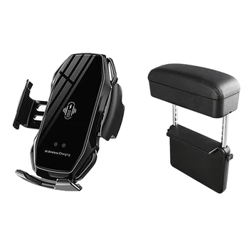 

1 Set Car Armset Storage Box Mobile Phone Storage Box & 1 Pcs ic Clip S5 R2 Car Wireless Charger R1 Car Bracket