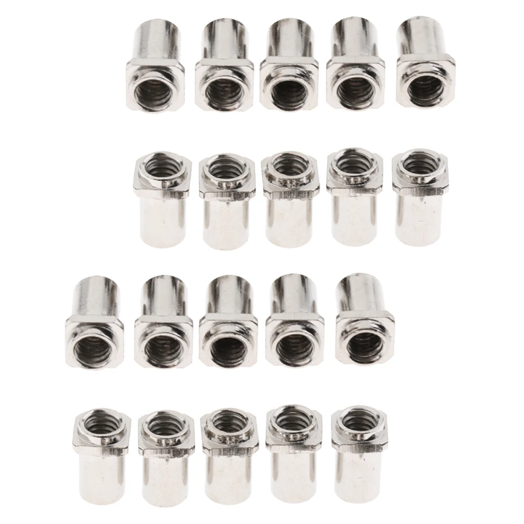 

MagiDeal 20pcs Drum Set Swivel Nuts for Drum Percussion Instrument Parts