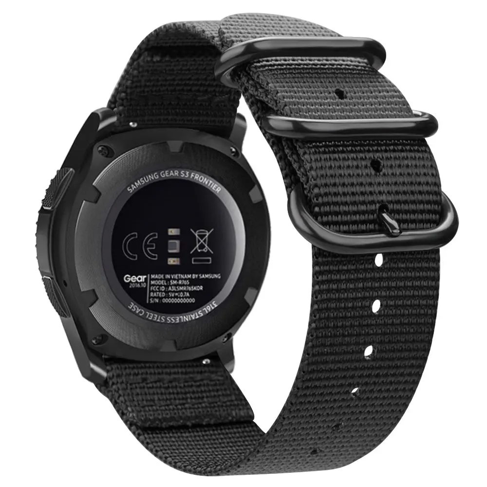 22 мм ремешок Nato для Samsung Galaxy watch 46 Gear S3 Frontier active 2 наручный браслет часов huawei Gt