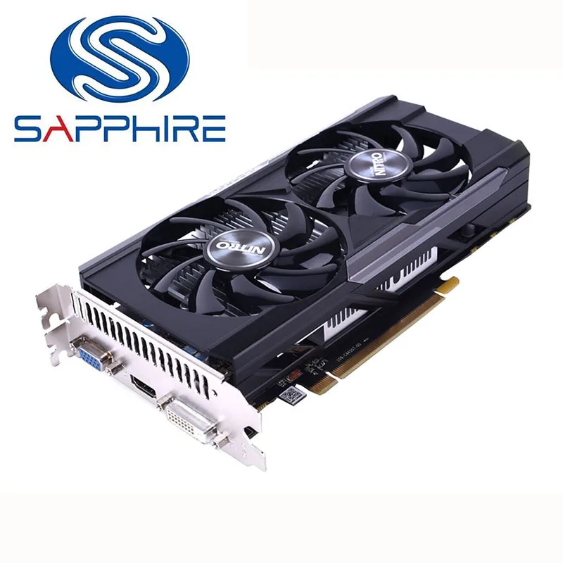 SAPPHIRE R7 350 2GB Video Cards R7 350 2GB Graphics Card GDDR5 128bit For AMD Radeon R7 350 R7 series R7350 HDMI DVI VGA Used