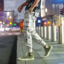 Хип-хоп, Японская уличная одежда, мужские штаны для бега, модные мужские повседневные брюки-карго, брюки для бега с высокой талией