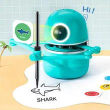 Landzo inglês versão quincy desenho robô puzzle brinquedo para crianças estudante aprender desenhar ortografia matemática crianças brinquedos educativos presente