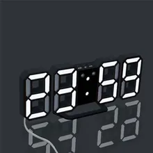 3D светодиодный настенные часы, современные цифровые будильники, дисплей для дома, кухни, для офисного стола, ночные настенные часы, 24 или 12 часовой дисплей