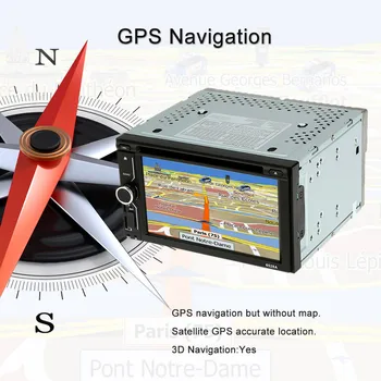 

Hot 6.2" Double Din DVD player GPS Navigation Universal Screen Touch HD Car Stereo DVD/USB/SD Player Bluetooth Radio Entertainme